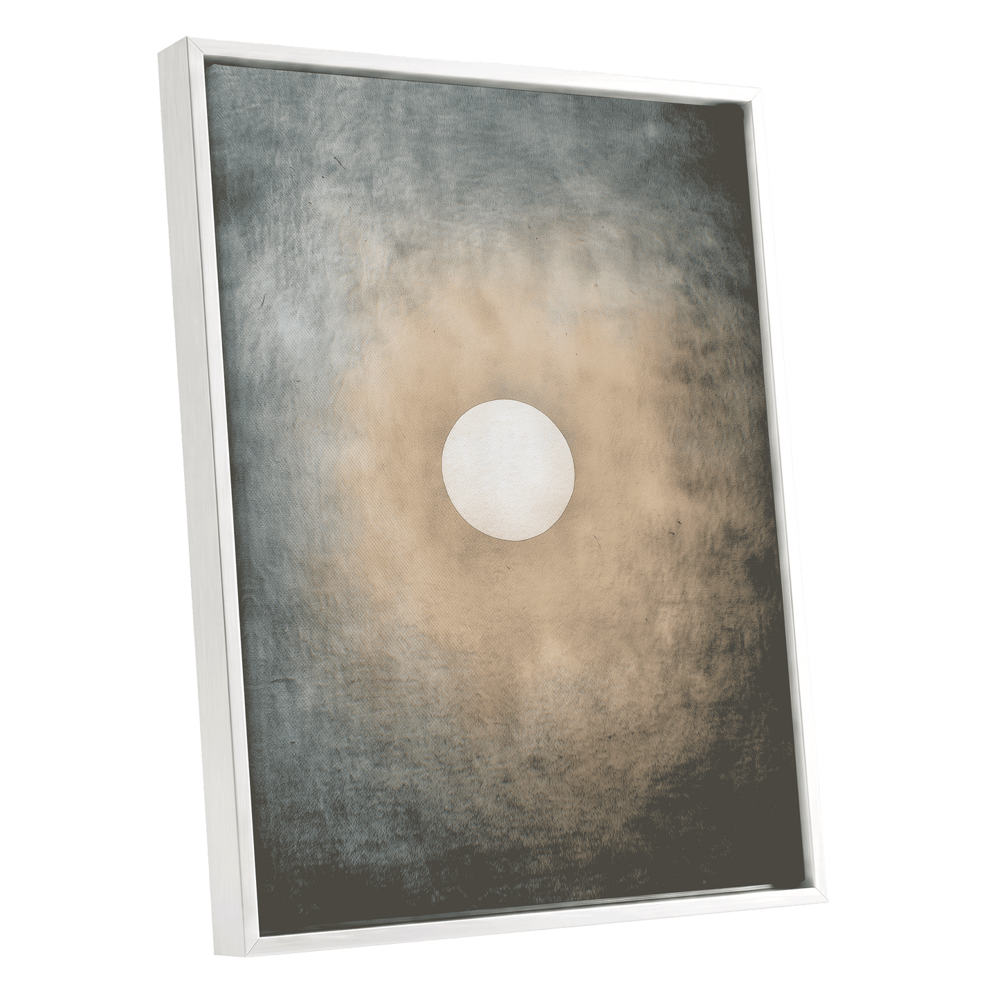 Quiet Orbit – white framed canvas option