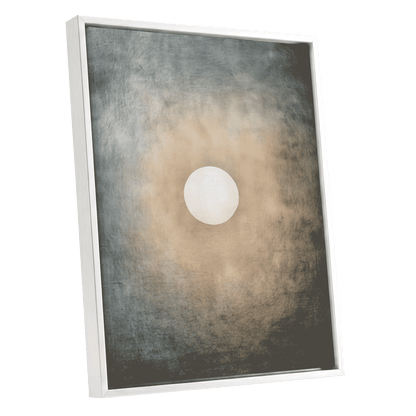 Quiet Orbit – white framed canvas option