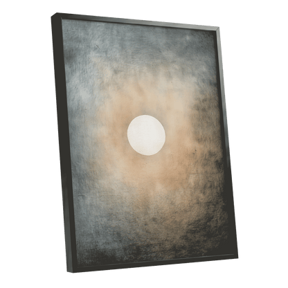 Quiet Orbit – black framed poster option