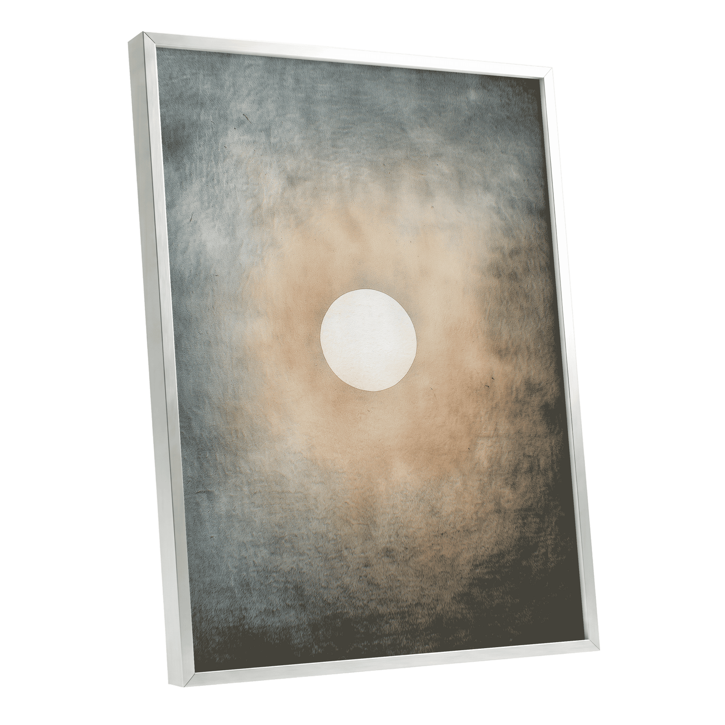 Quiet Orbit – silver framed poster option