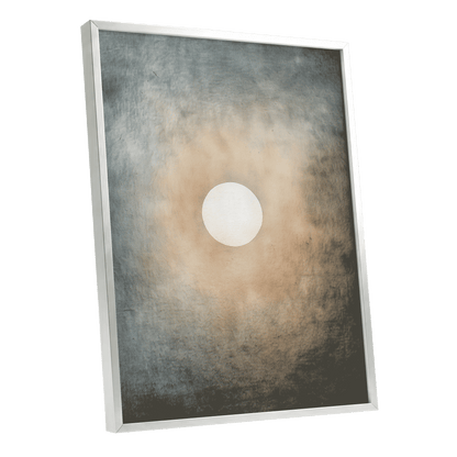 Quiet Orbit – silver framed poster option