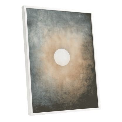 Quiet Orbit – white framed poster option