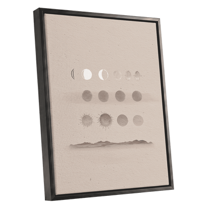 Quiet Orbit Study – black framed canvas option