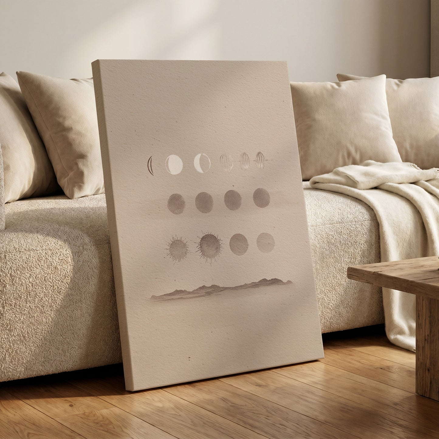 Quiet Orbit Study – canvas wall art in a styled interior, gallery view 1