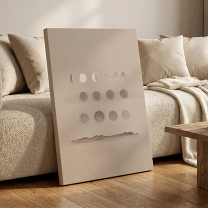 Quiet Orbit Study – canvas wall art in a styled interior, gallery view 1