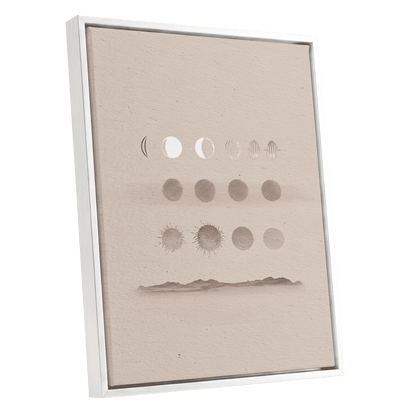 Quiet Orbit Study – white framed canvas option