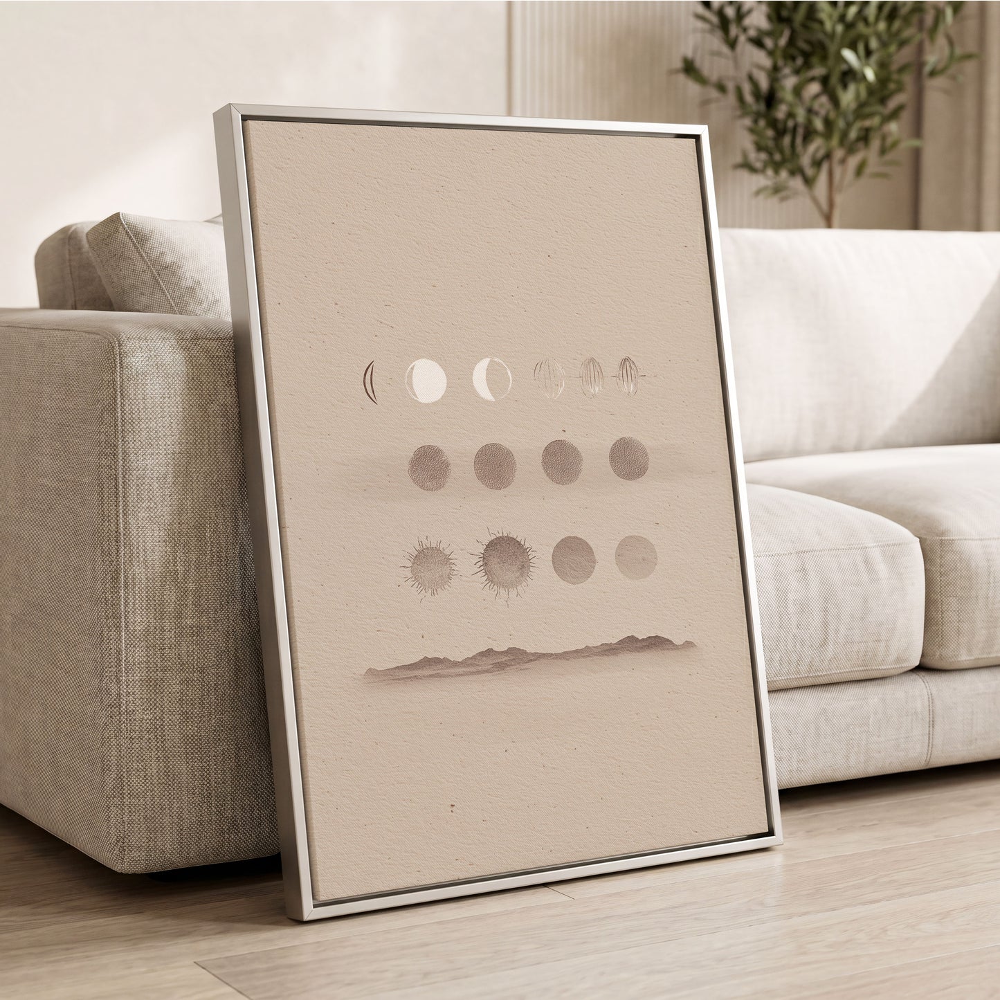 Quiet Orbit Study – wall art displayed in a styled interior, gallery view 2