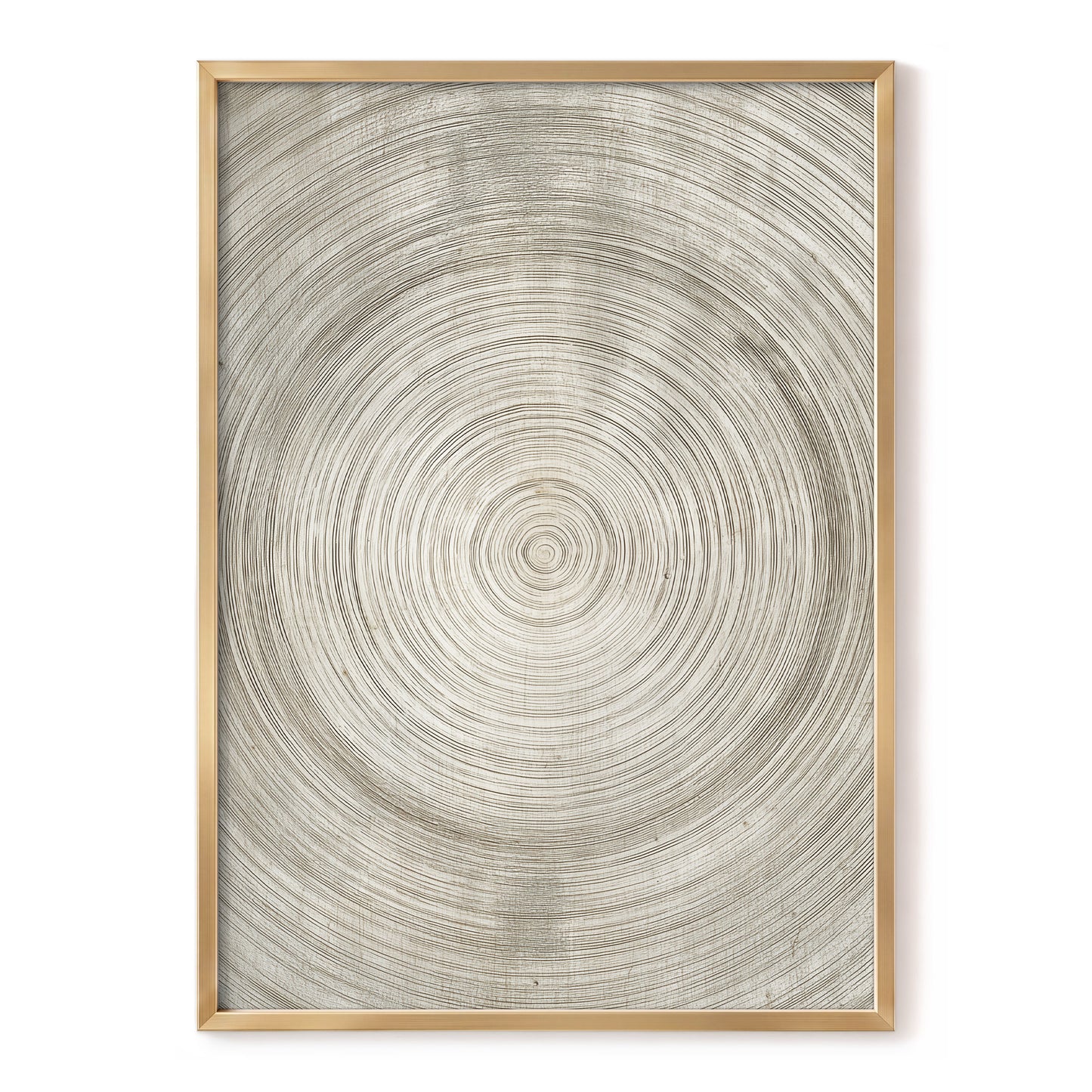 Quiet Rings, beige, brown, gray nature wall art, front artwork view