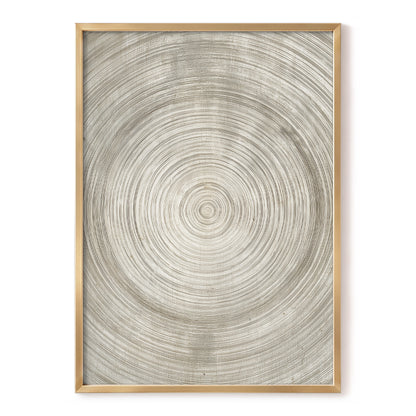 Quiet Rings, beige, brown, gray nature wall art, front artwork view