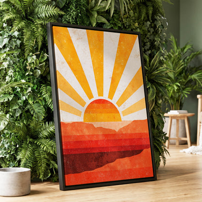 Radiant Desert Horizon – wall art displayed in a styled interior, gallery view 1