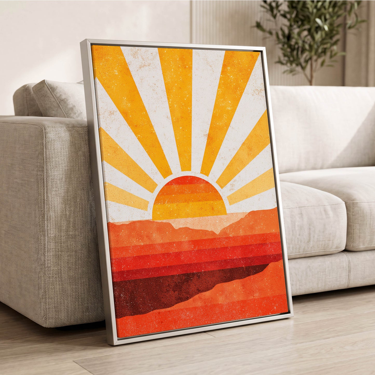 Radiant Desert Horizon – wall art displayed in a styled interior, gallery view 2