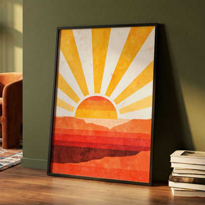 Radiant Desert Horizon – wall art displayed in a styled interior, gallery view 4