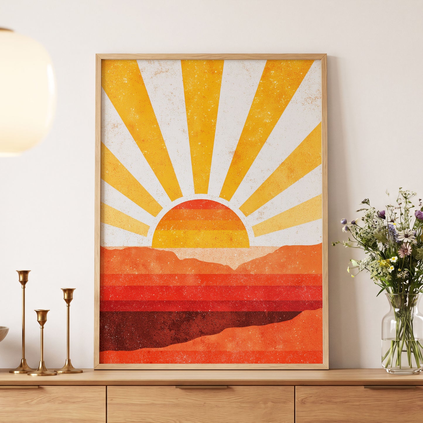 Radiant Desert Horizon – wall art displayed in a styled interior, gallery view 5