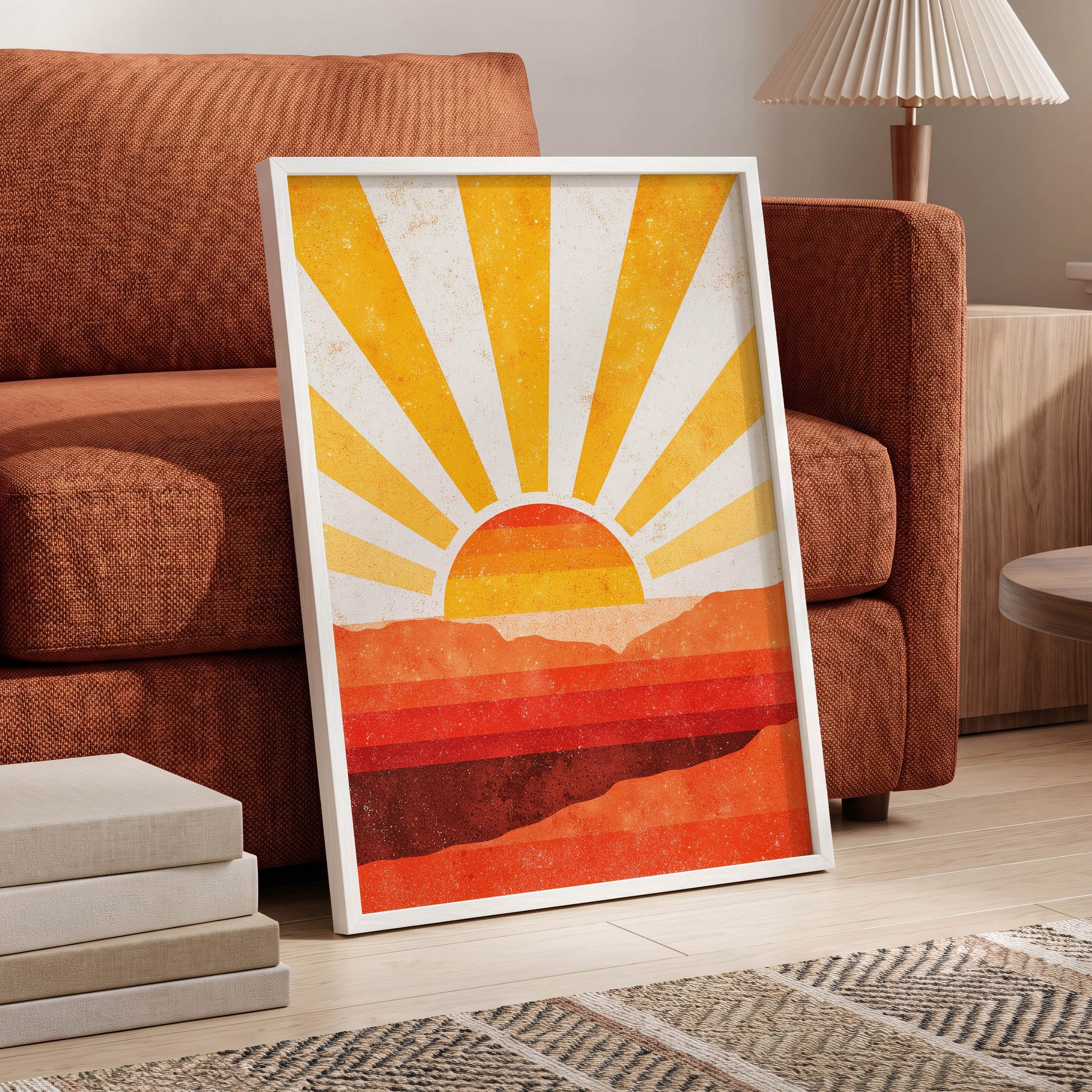 Radiant Desert Horizon – wall art displayed in a styled interior, gallery view 6