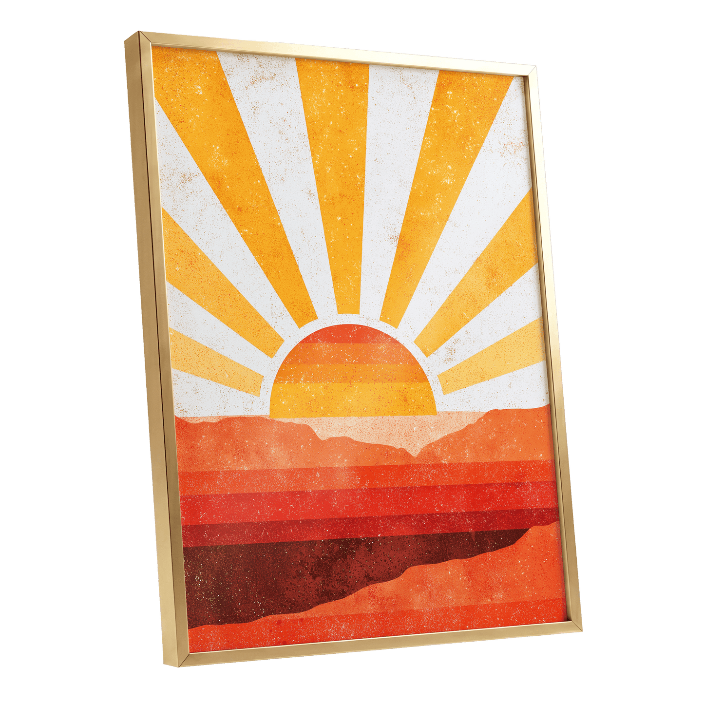 Radiant Desert Horizon – gold framed poster option