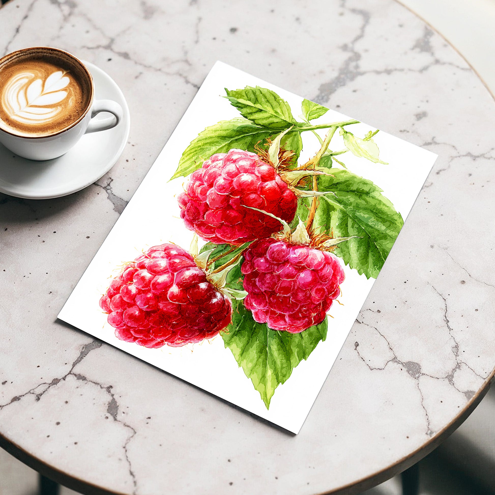 Raspberry Cascade – wall art displayed in a styled interior, gallery view 3