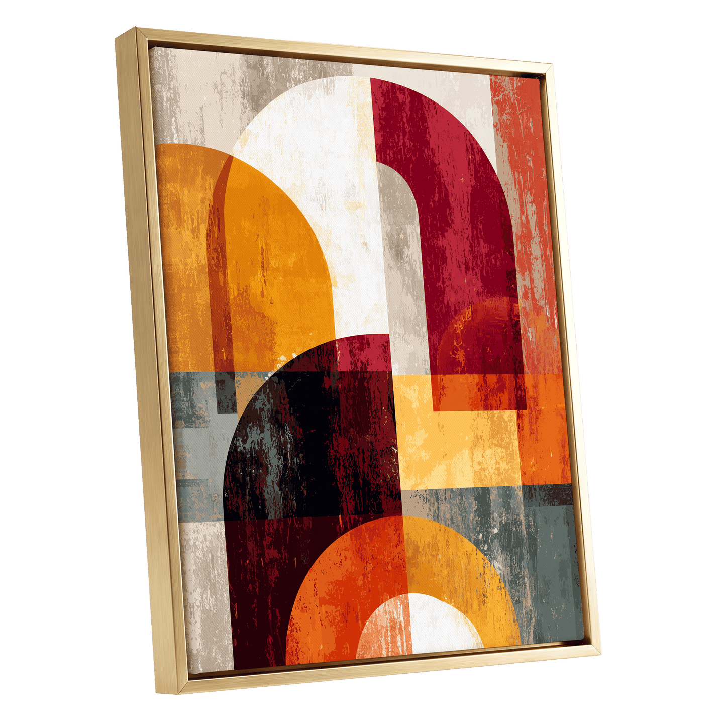 Retro Arc Symphony – gold framed canvas option