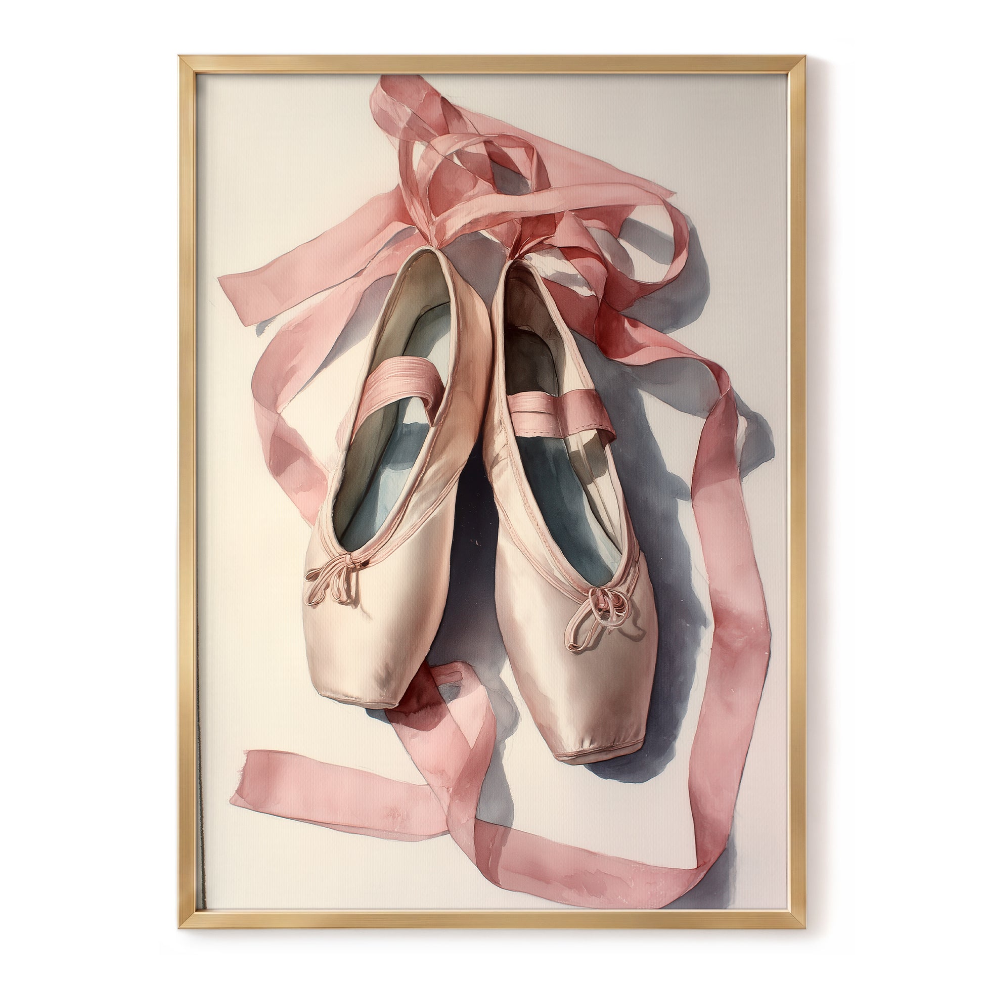 Ribbons at Rest, pink, beige, gray minimalist wall art, front artwork view