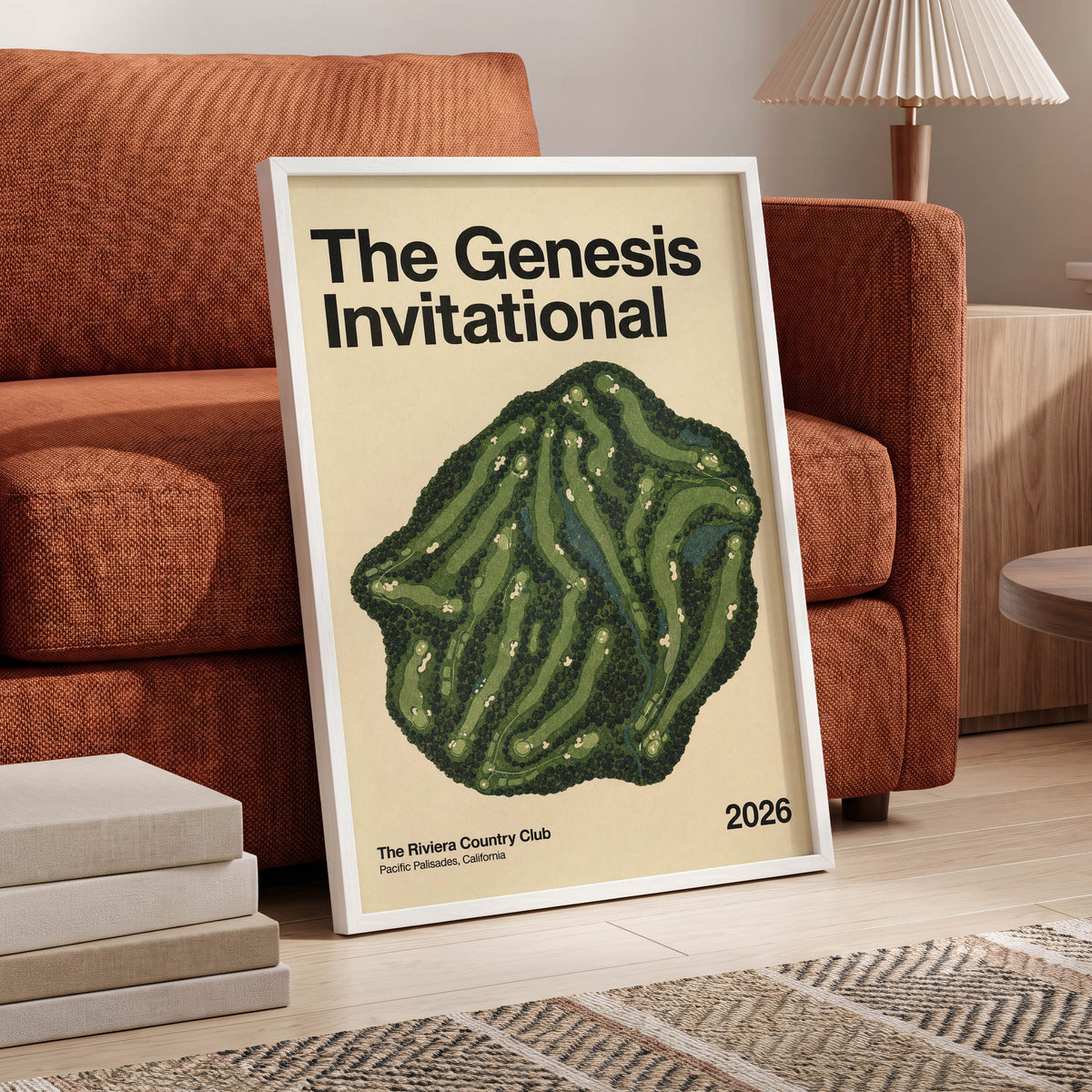 Riviera Greens 2026, green, beige, black nature wall art displayed in a styled interior, gallery view 6