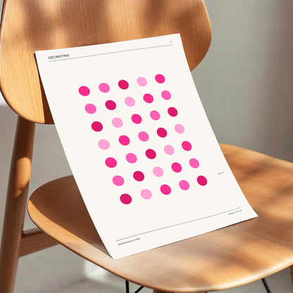 Rosa Rhythm, pink, beige, black minimalist wall art displayed in a styled interior, gallery view 4