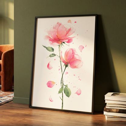Rose Petal Reverie – wall art displayed in a styled interior, gallery view 4