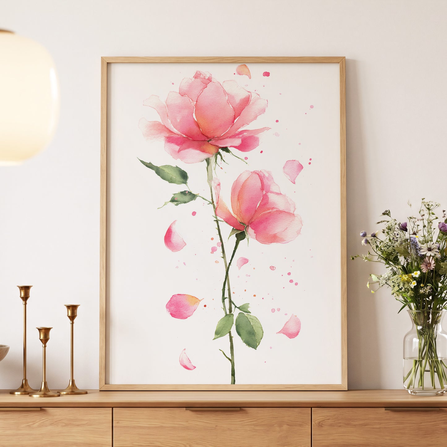 Rose Petal Reverie – wall art displayed in a styled interior, gallery view 5
