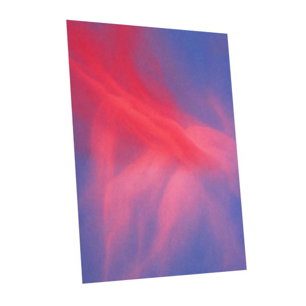 Rosewater Drift, pink, red, blue abstract wall art shown as a unframed poster wall art print