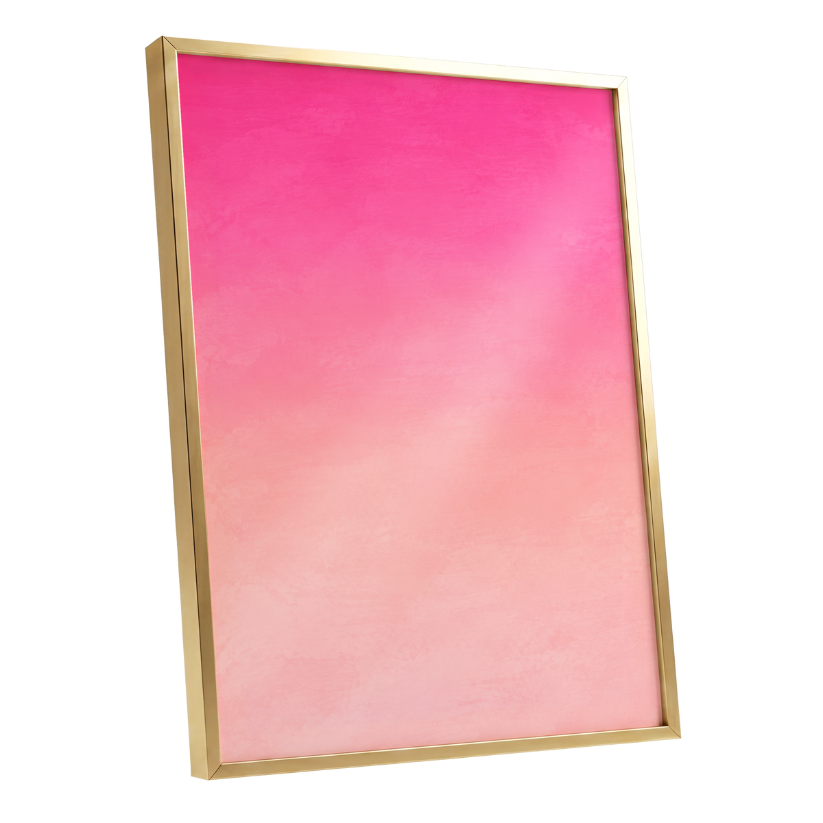 Rosewater Fade, pink, orange, beige abstract wall art shown as a gold framed poster wall art print