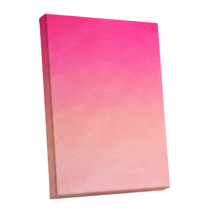 Rosewater Fade, pink, orange, beige abstract wall art shown as a stretched canvas wall art