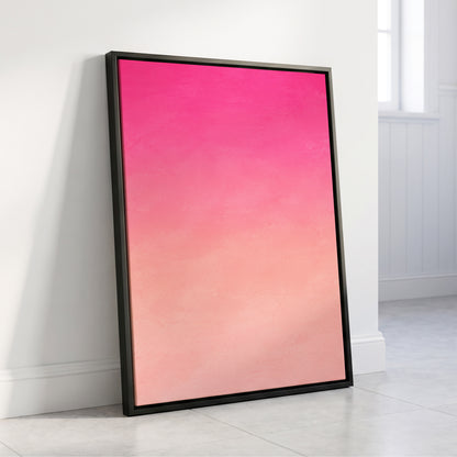 Rosewater Fade, pink, orange, beige abstract wall art displayed in a styled interior, gallery view 4