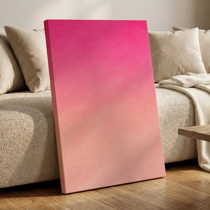 Rosewater Fade, pink, orange, beige abstract wall art displayed in a styled interior, gallery view 7