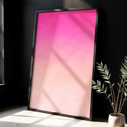 Rosewater Fade, pink, orange, beige abstract wall art displayed in a styled interior, gallery view 9