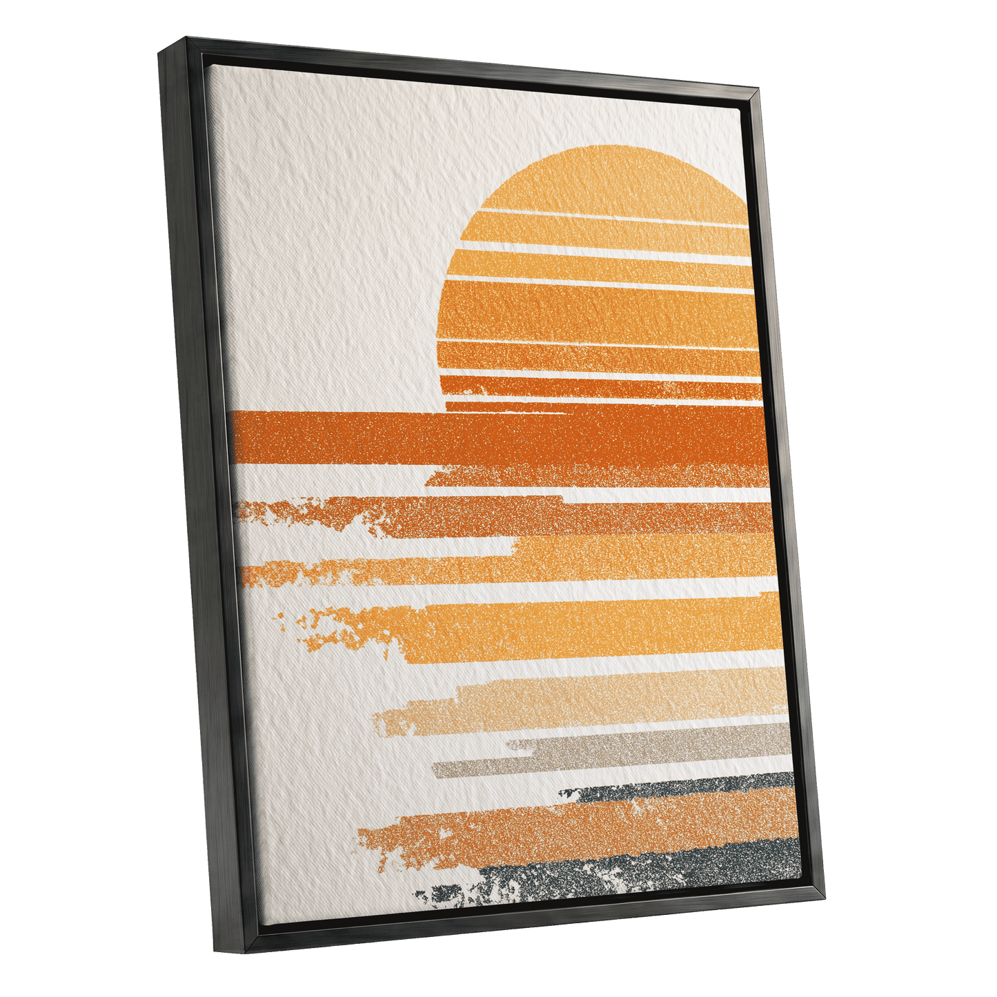 Saffron Horizon – black framed canvas option