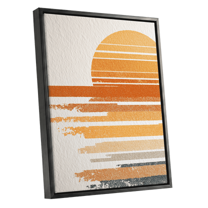 Saffron Horizon – black framed canvas option