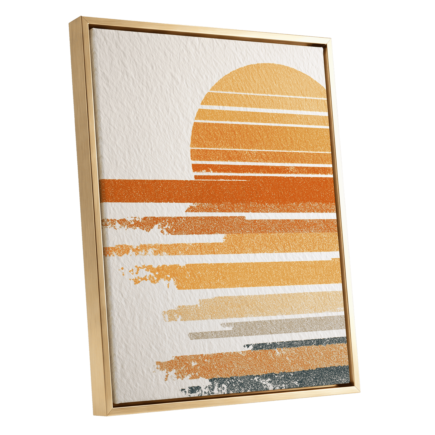Saffron Horizon – gold framed canvas option