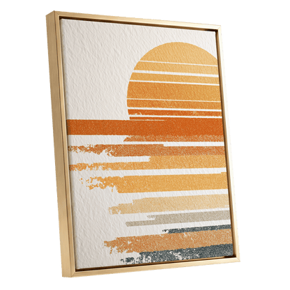 Saffron Horizon – gold framed canvas option