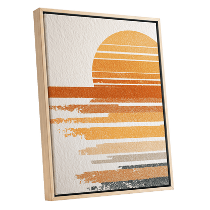 Saffron Horizon – oak framed canvas option