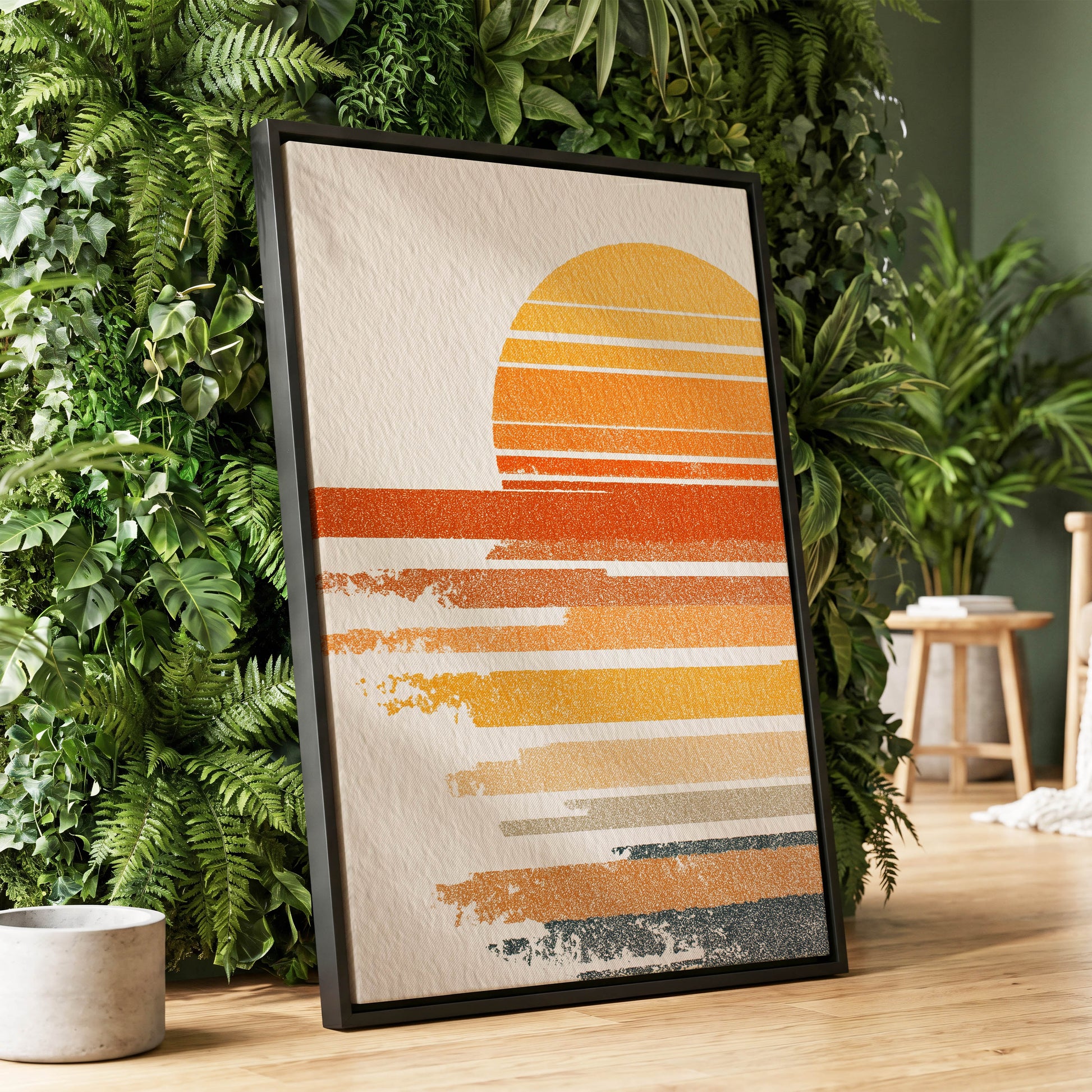 Saffron Horizon – wall art displayed in a styled interior, gallery view 1