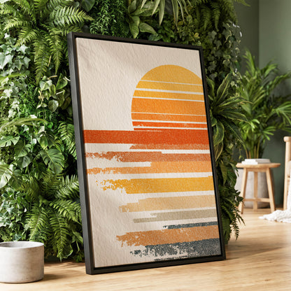 Saffron Horizon – wall art displayed in a styled interior, gallery view 1