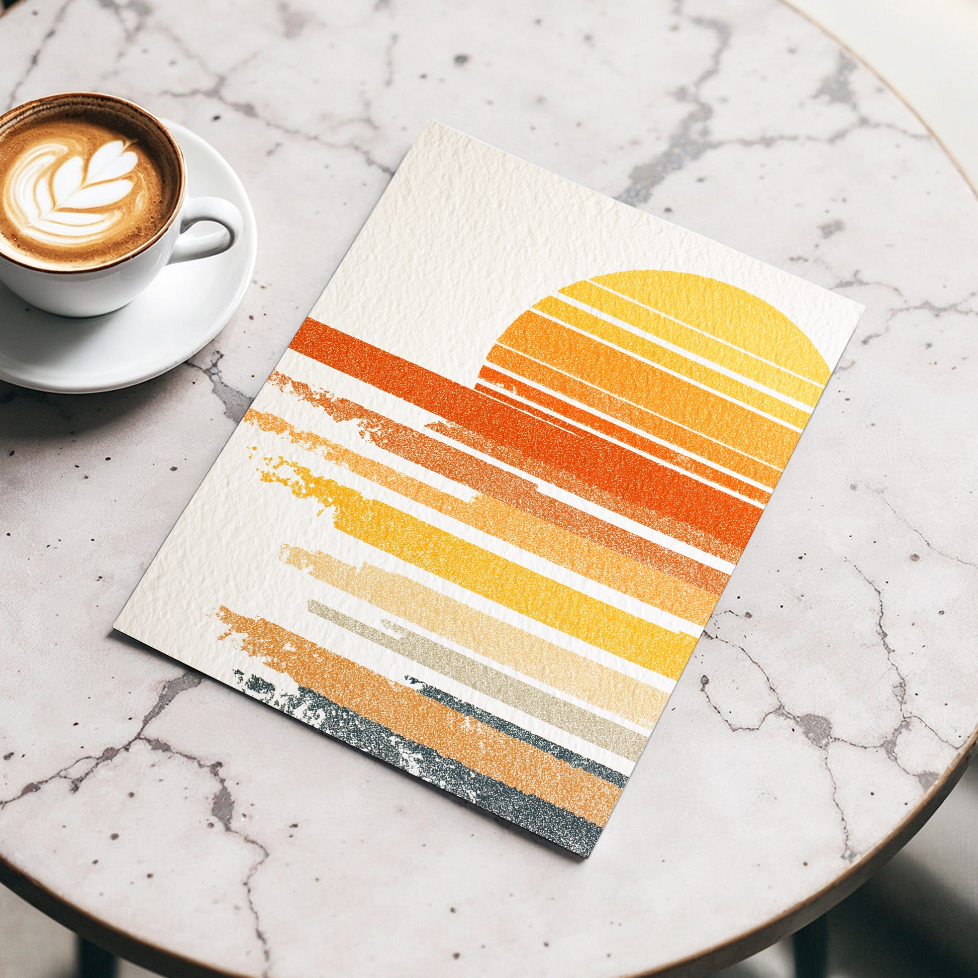 Saffron Horizon – wall art displayed in a styled interior, gallery view 3
