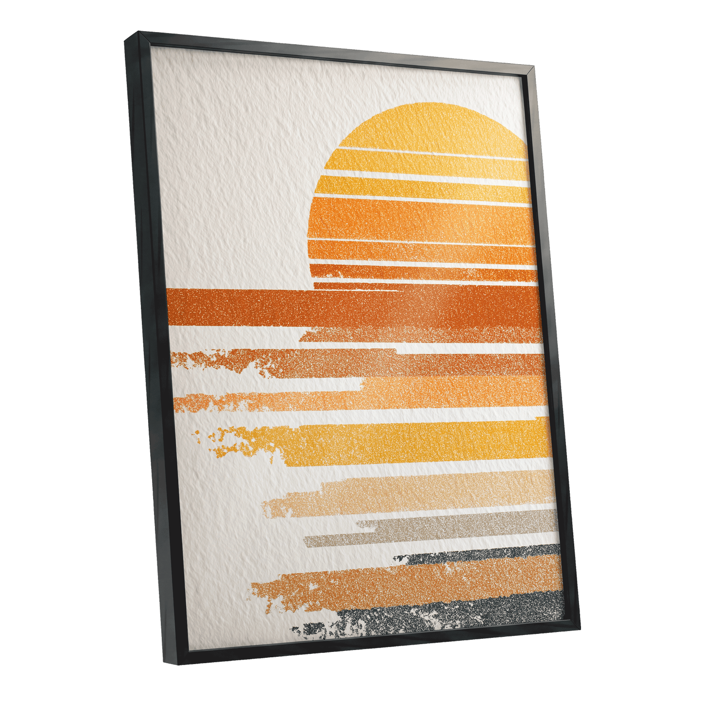 Saffron Horizon – black framed poster option
