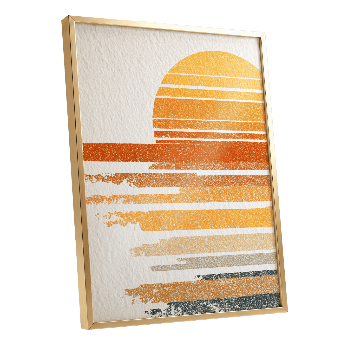 Saffron Horizon – gold framed poster option