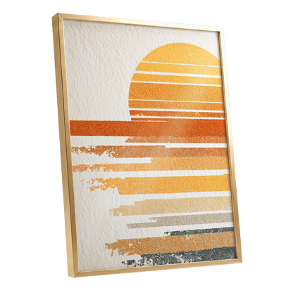 Saffron Horizon – gold framed poster option