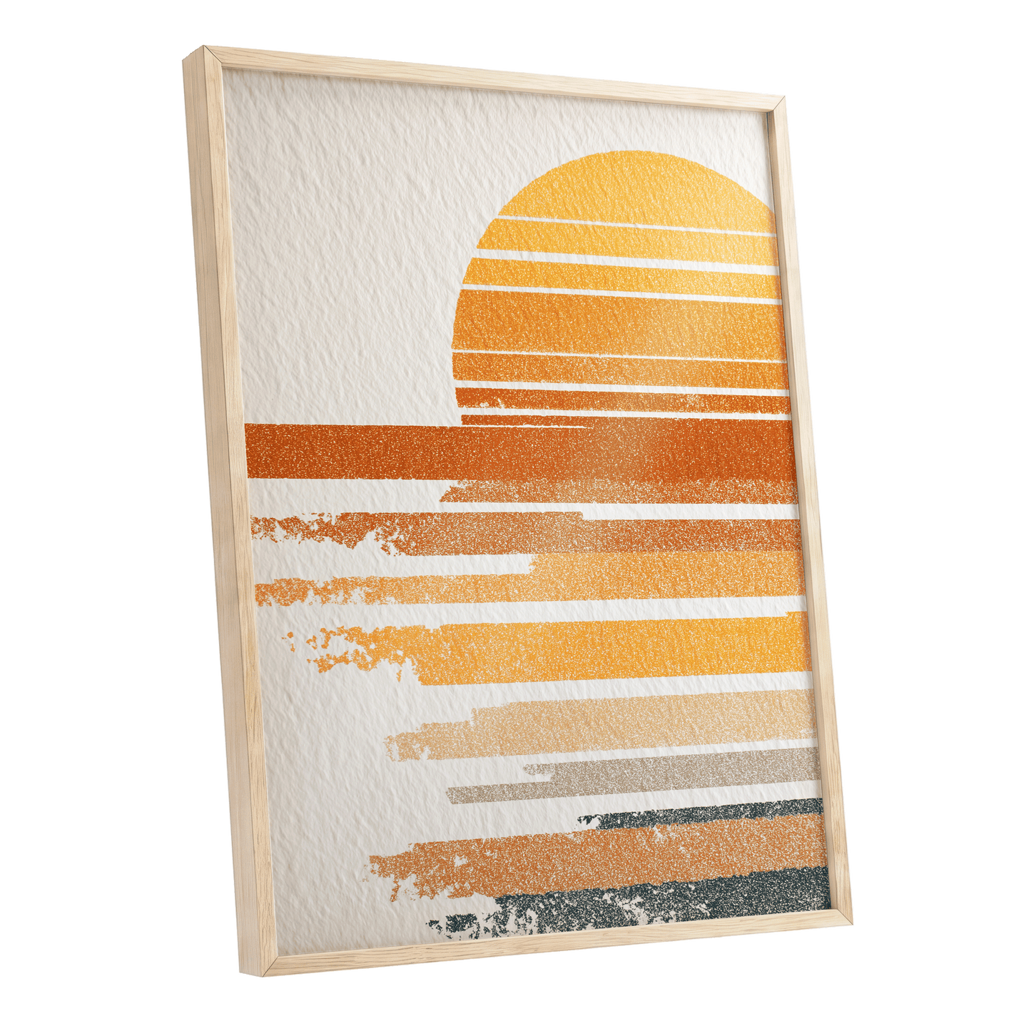 Saffron Horizon – oak framed poster option