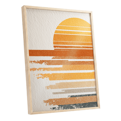Saffron Horizon – oak framed poster option