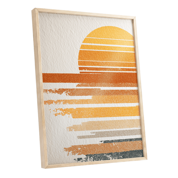 Saffron Horizon – oak framed poster option