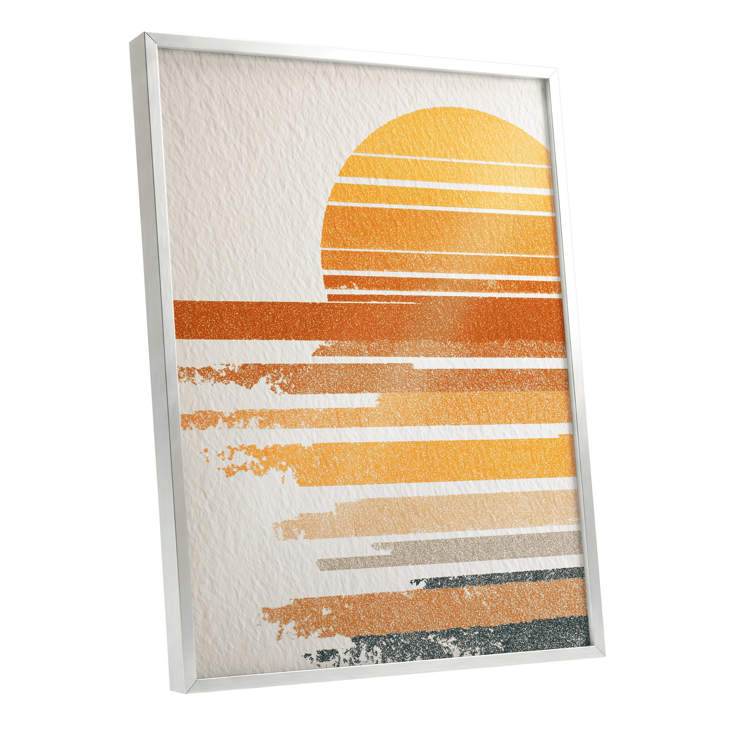 Saffron Horizon – silver framed poster option