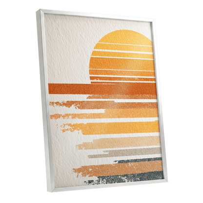 Saffron Horizon – silver framed poster option
