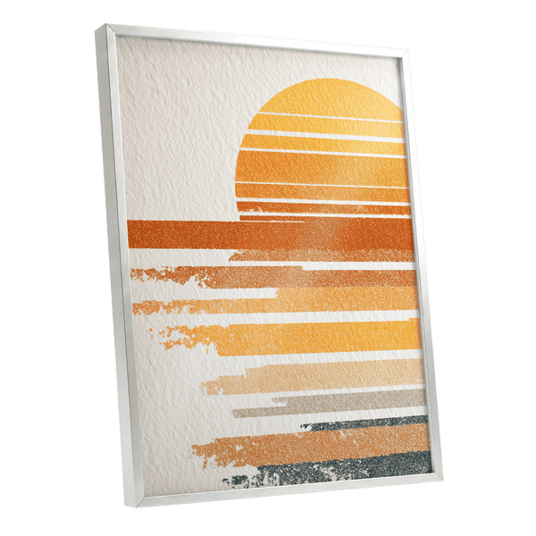 Saffron Horizon – silver framed poster option