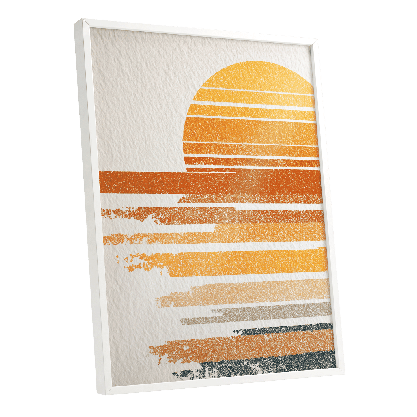 Saffron Horizon – white framed poster option